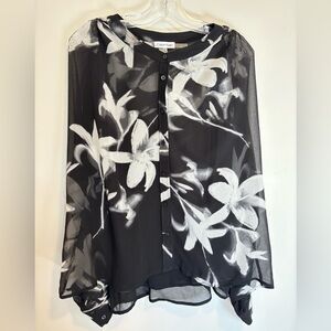 Calvin Klein Monochrome Patterned Top